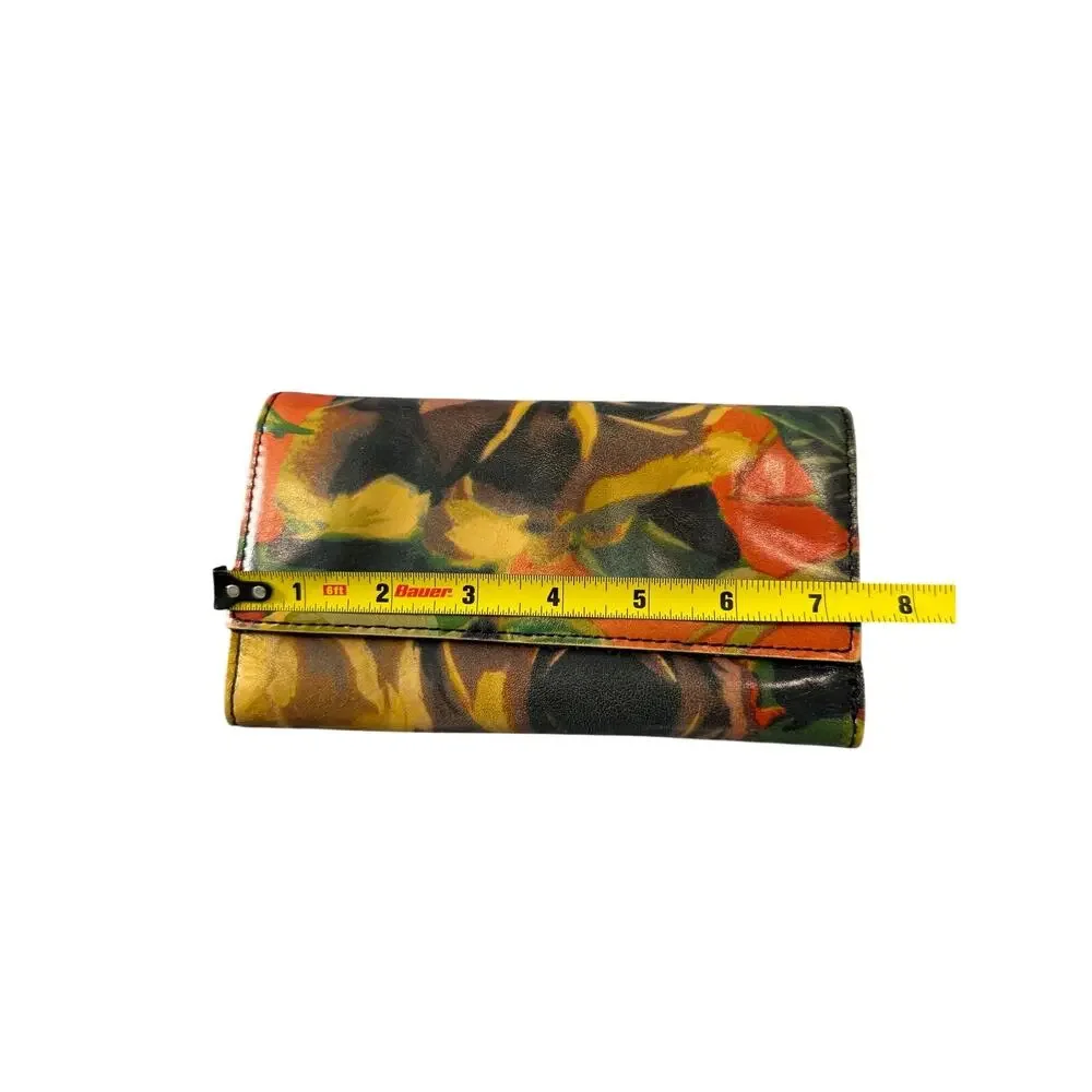 Patricia Nash Terresa Wallet Winter Bloom Leather Trifold RFID Blocking